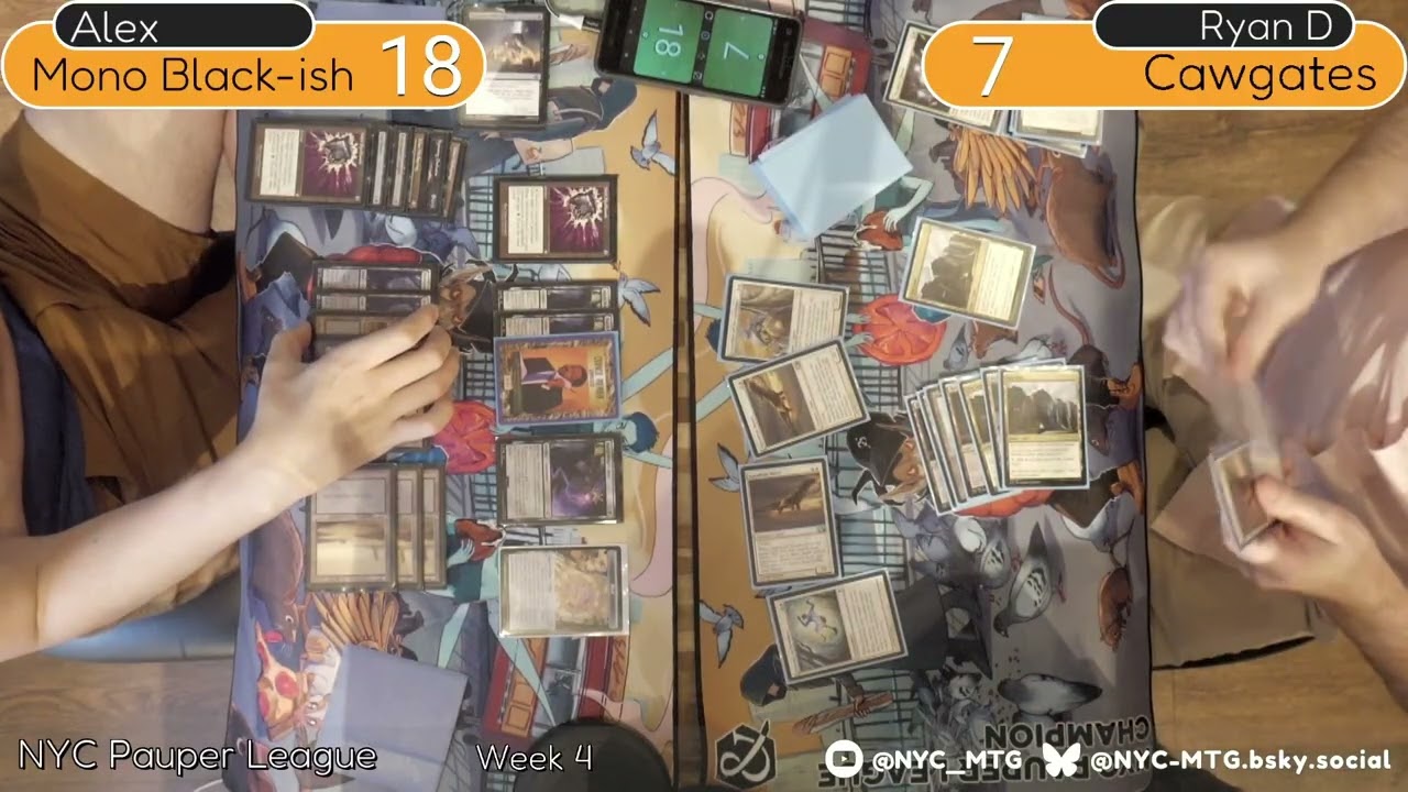 MBC (Mostly Black Control) vs Cawgates | NYC Pauper League Week 5 Season 3 | MTG Gameplay
