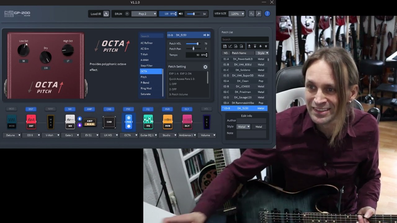 Valeton GP-200 - pitch shifter and octaver
