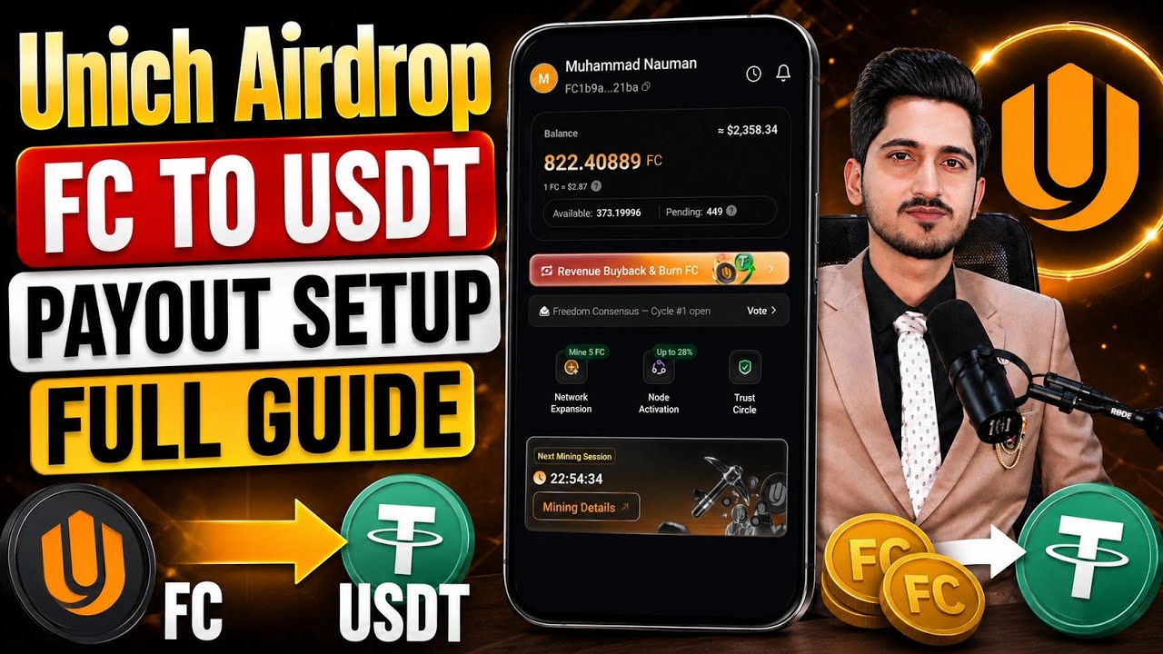 Unich App FC to USDT Payout Guide | Unich Airdrop Latest Update | Buyback Revenue Explained