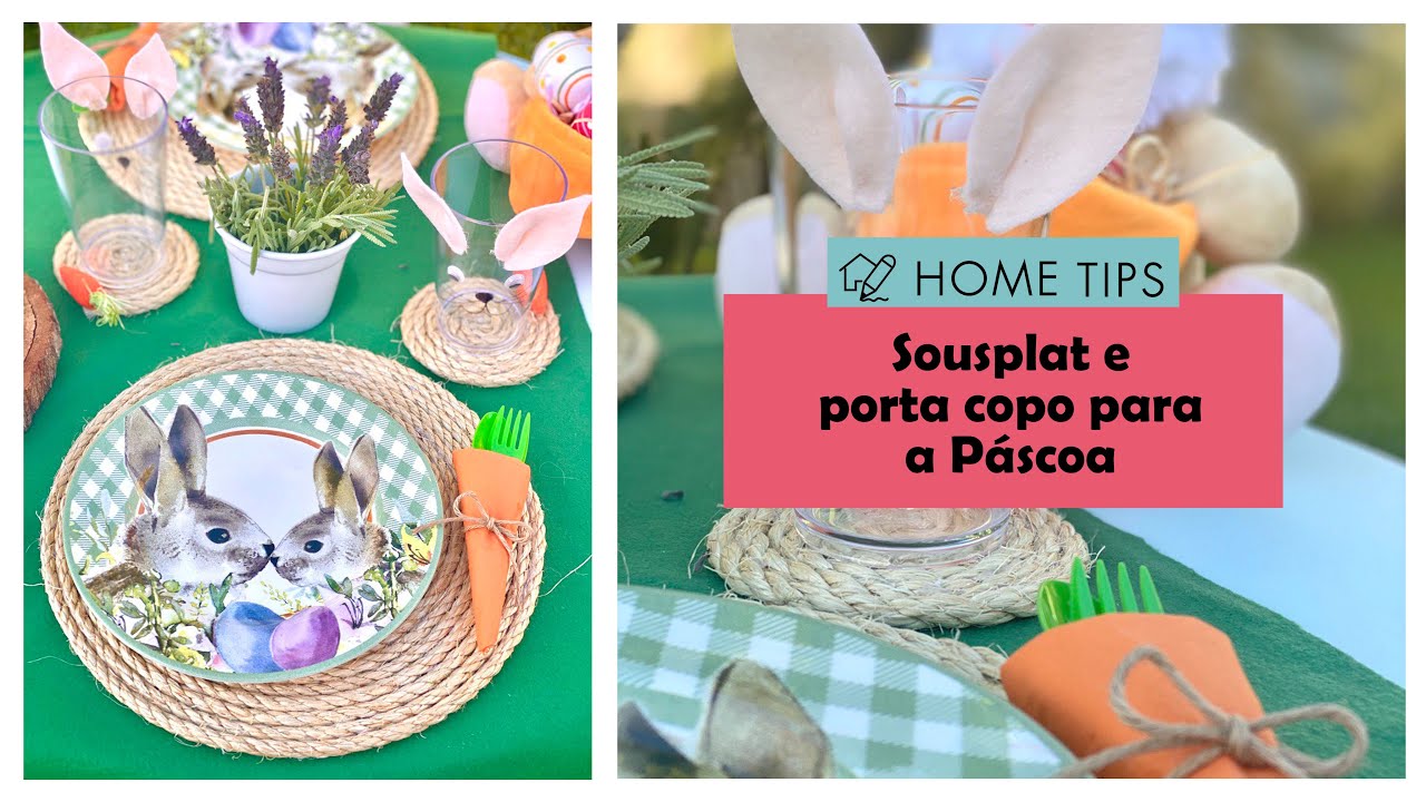 Como fazer um sousplat rústico e fácil para sua mesa de Páscoa