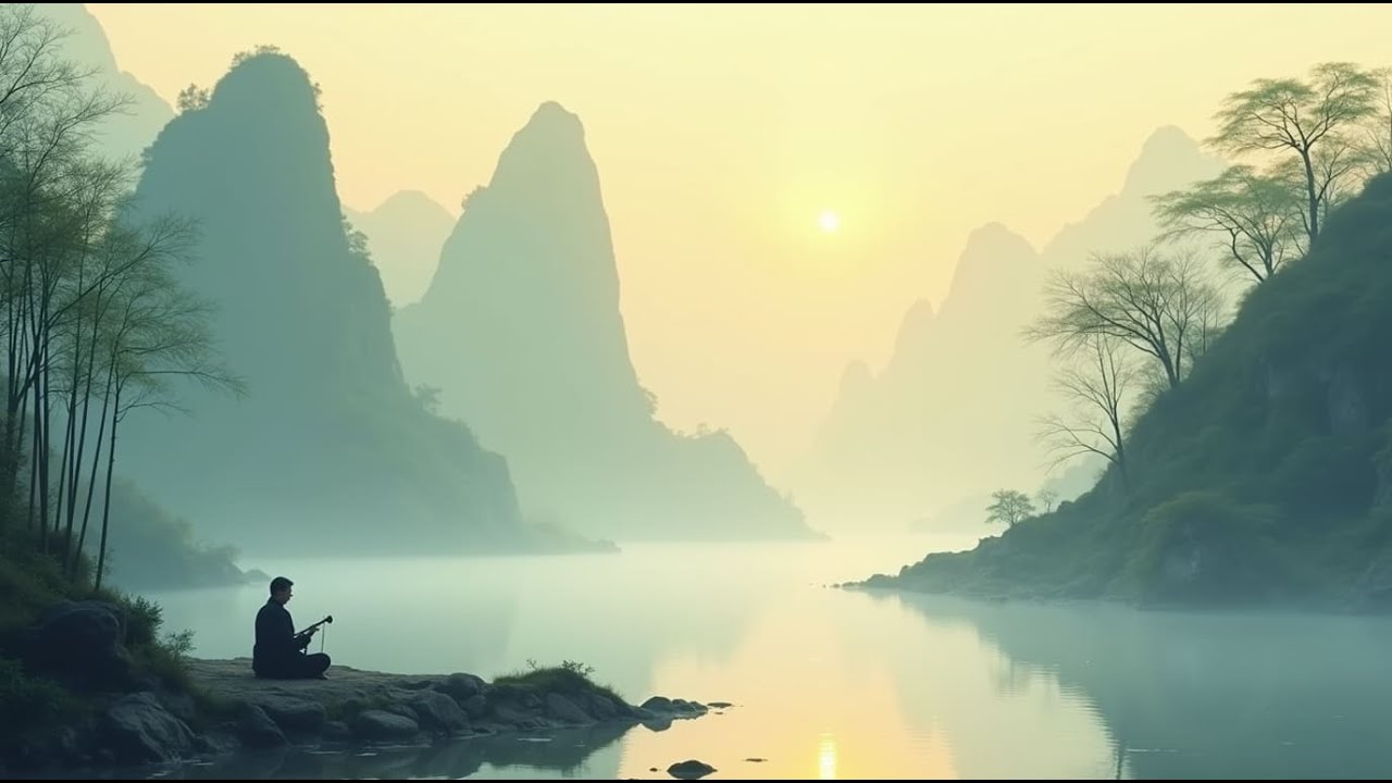 🎵 Flowing River & Guqin 🌿 Traditional Chinese Meditation Music