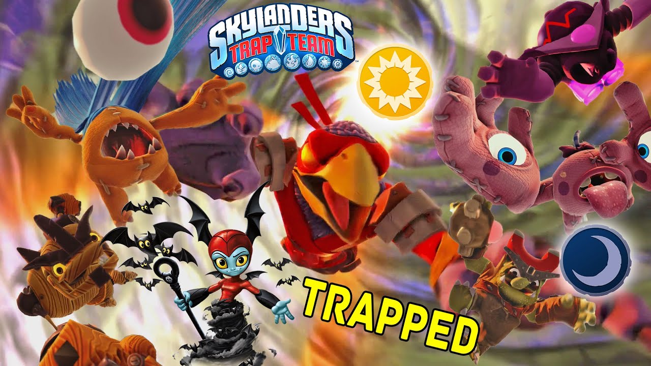 Trapping Light & Dark Villains Cutscenes & Portal Effects! w/ Bat Spin Skylanders Trap Team Gameplay
