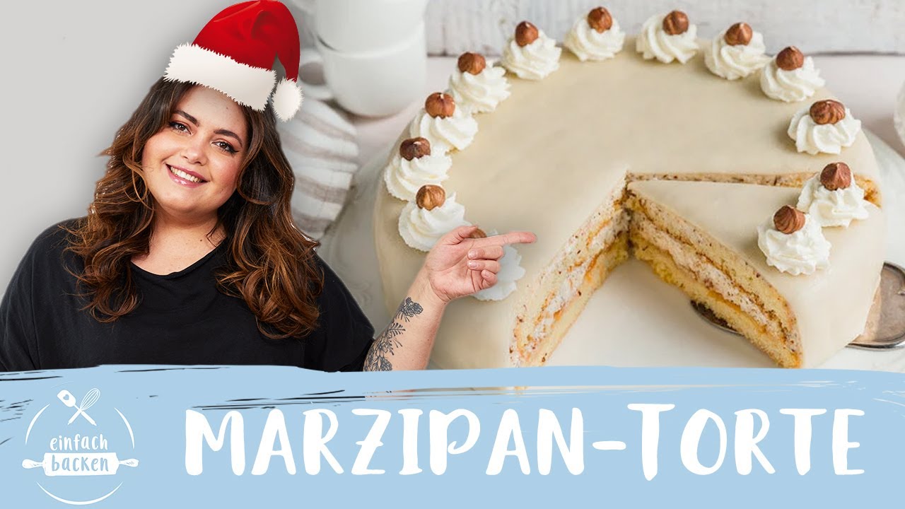 Marzipan-Torte – gelingt jedem! 😍🎁 I Einfach Backen