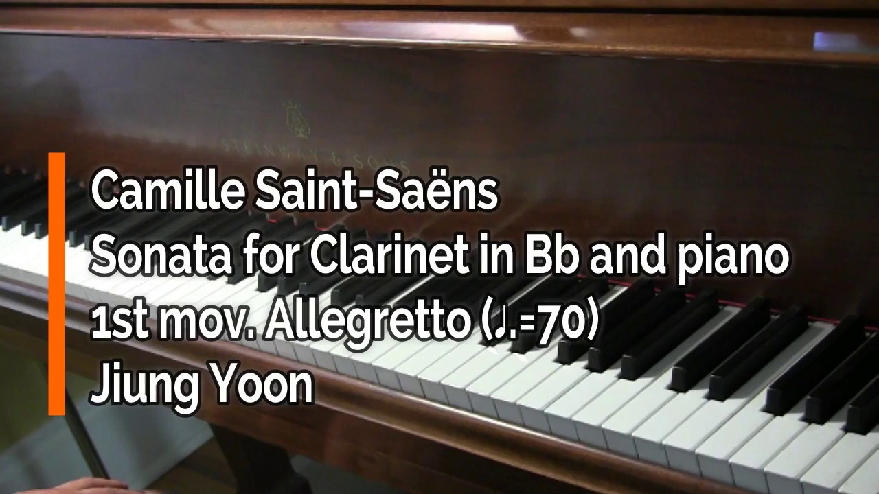 Piano Part - Saint-Saëns, Clarinet sonata, Op.167, I. Allegretto, ♩.= 70
