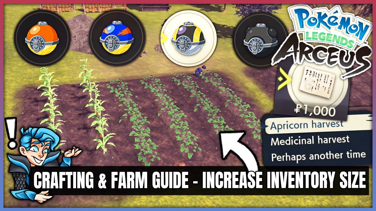 Farm Unlock & Upgrade - All Recipe & Material Locations - Crafting Guide - Pokemon Legends Arceus!