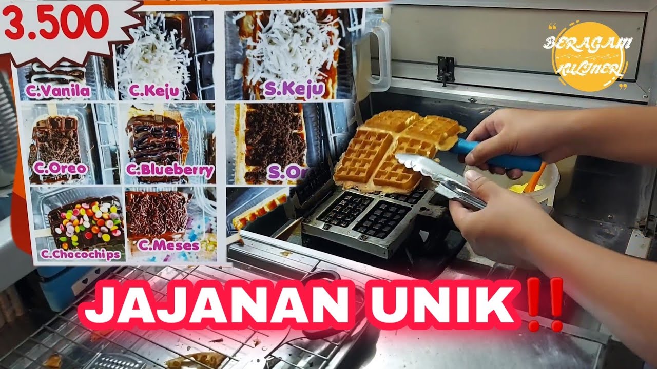 KULINER JOGJA MURAH MERIAH‼️JUALAN WAFFLE BEDA DARI YANG LAIN IDE JUALAN PALING KREATIF‼️