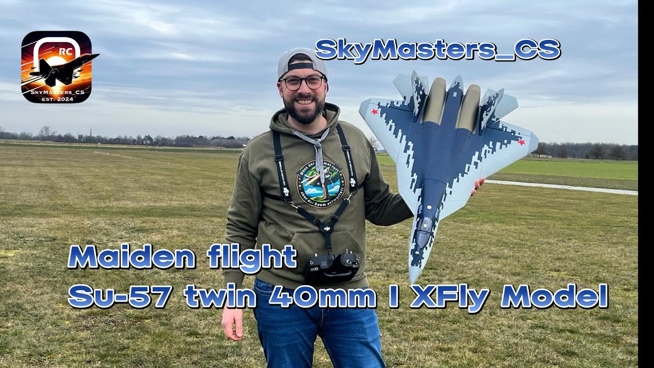 XFly-Model "Su-57 twin 40mm" - Maiden Flight - ENGLISH SUBS - 4K - SkyMasters_CS