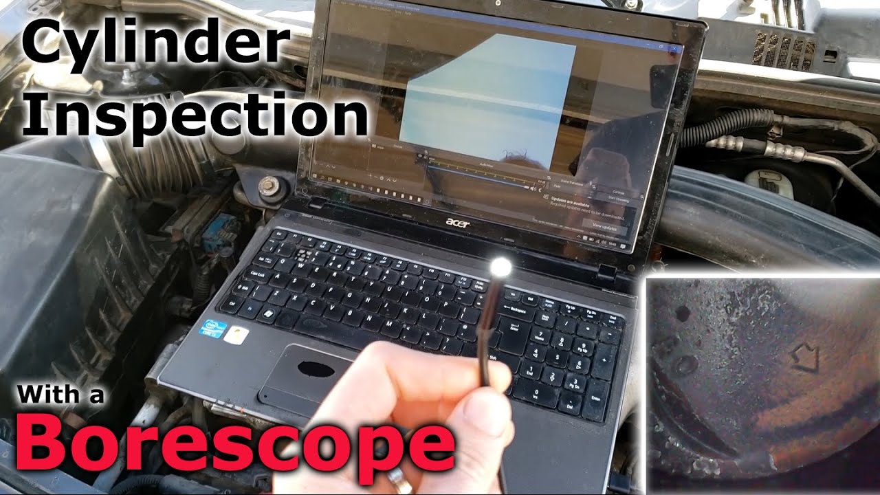 Car Engine Cylinder Inspection Using a Borescope Camera