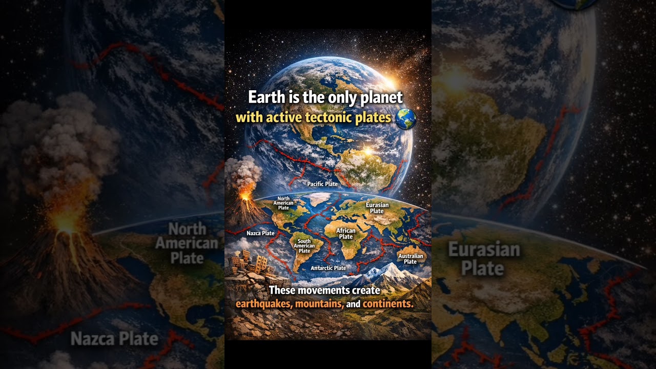 Earth’s Tectonic Plates 🌍 | Powerful Science Fact