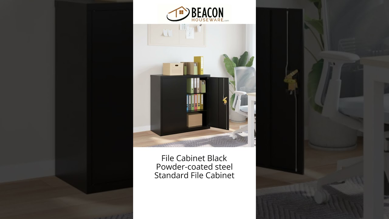 File Cabinet Black Powder-coated steel Standard File Cabinet