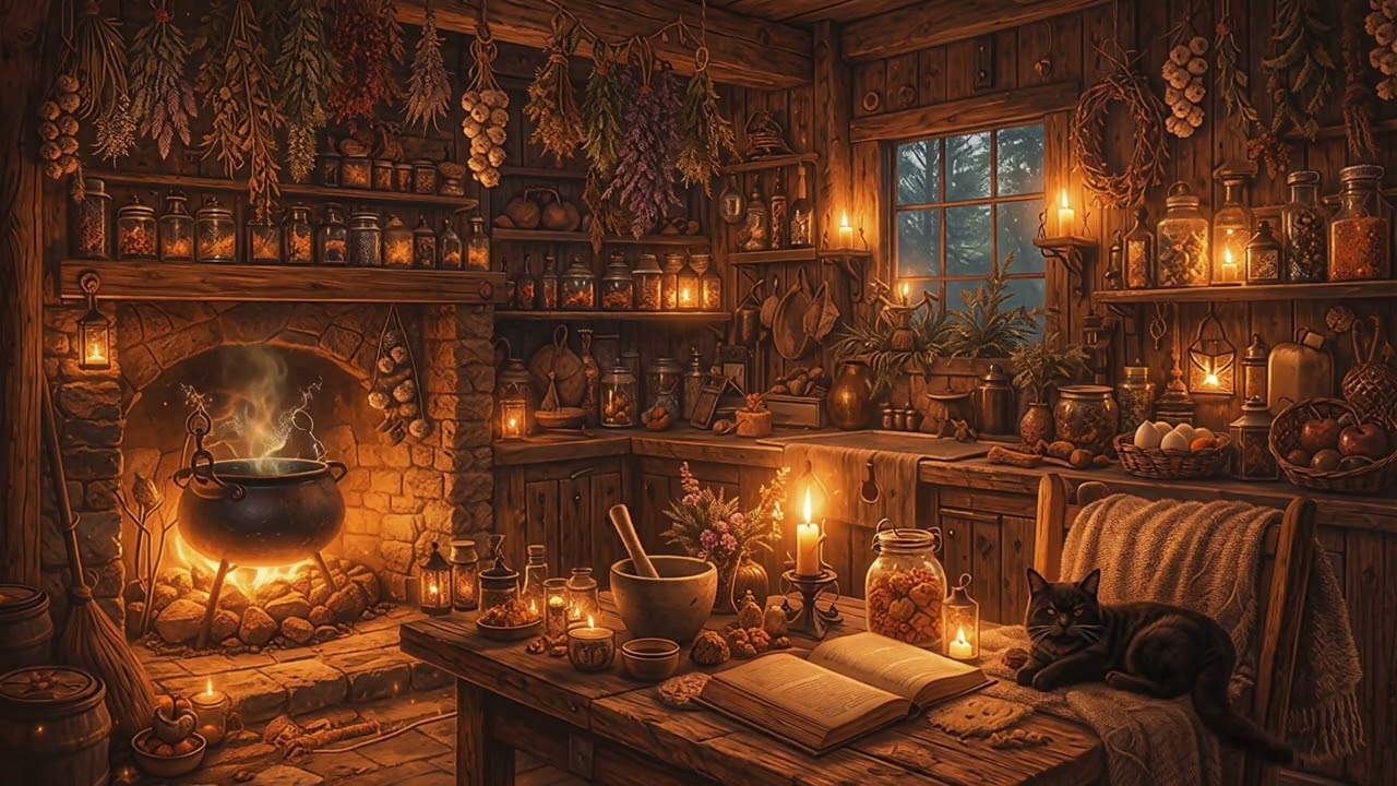 Cozy Cottage Ambience | Magical Kitchen for Relaxing, Studying & Sleep