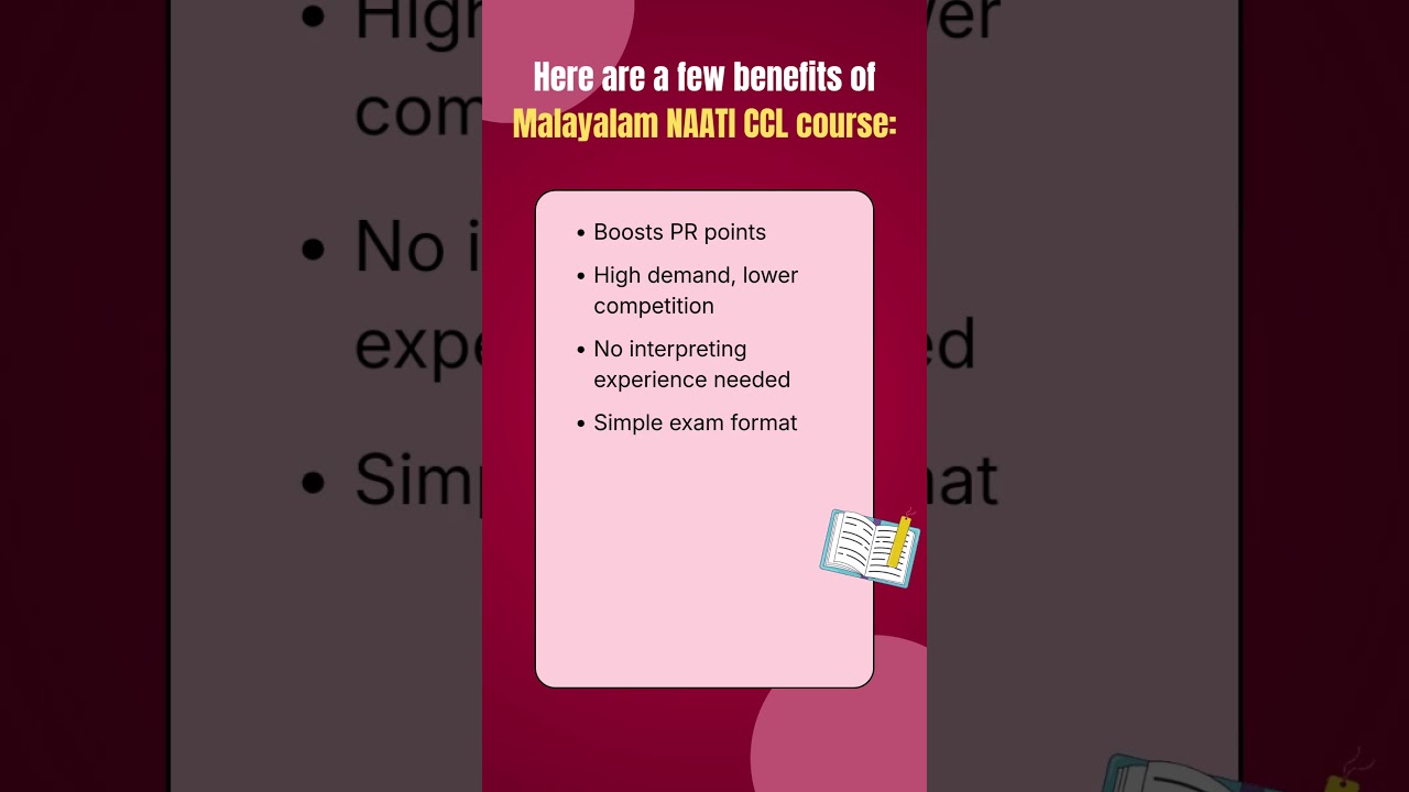 Benefits of Malayalam NAATI CCL course 