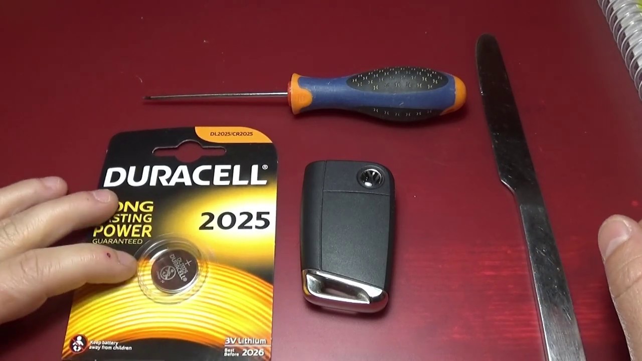 Tutorial  sostituzione batteria telecomando- VW Volkswagen Tiguan / Golf MK 7.5 /7