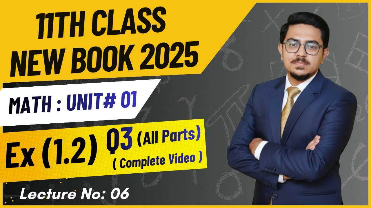 1st Year Class Math New Book 2025 | 11th Math | Unit 1 | Exercise 1.2 | Question 3 | ex 1.2