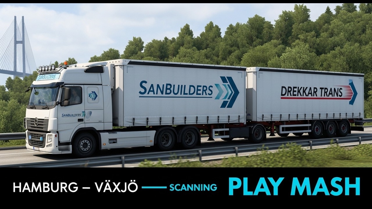 Epic Trucking Mission! Hamburg ➜ Växjö || ETS2 SanBuilders to Drekkar Trans || 1080 FULL HD GAMEPLAY