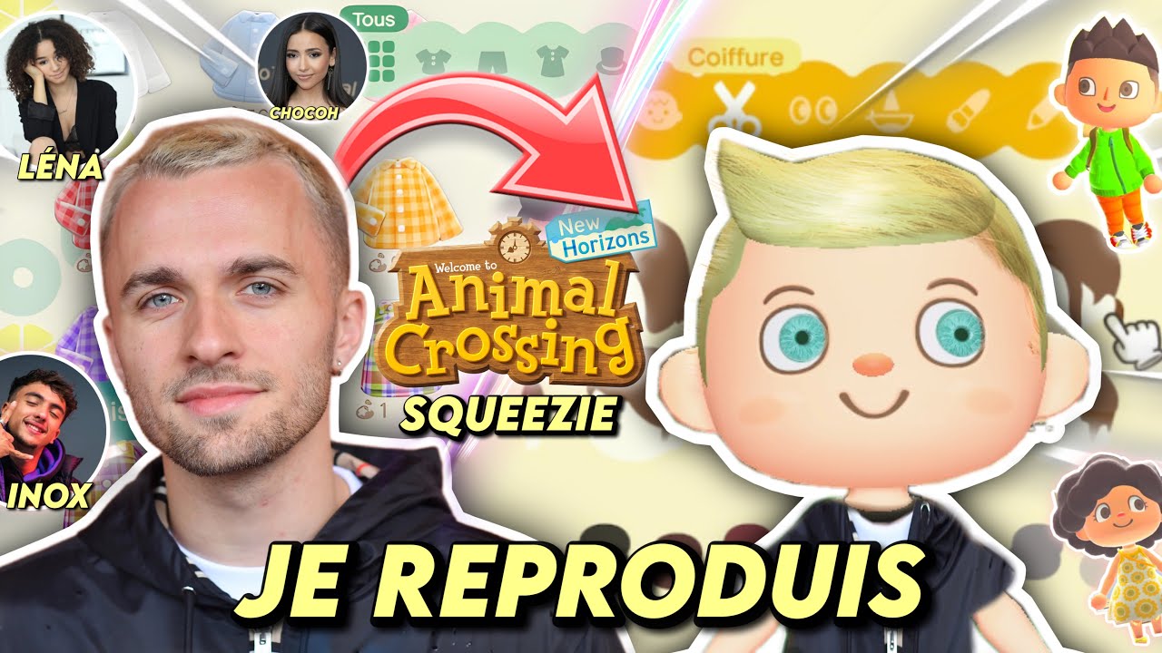 JE REPRODUIS DES YOUTUBERS DANS ANIMAL CROSSING NEW HORIZONS ! 🤣 (SQUEEZIE, LÉNA SITUATIONS…)