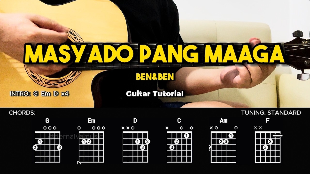 Masyado Pang Maaga - Ben&Ben | Easy Guitar Tutorial For Beginners (CHORDS & LYRICS) #guitarlesson