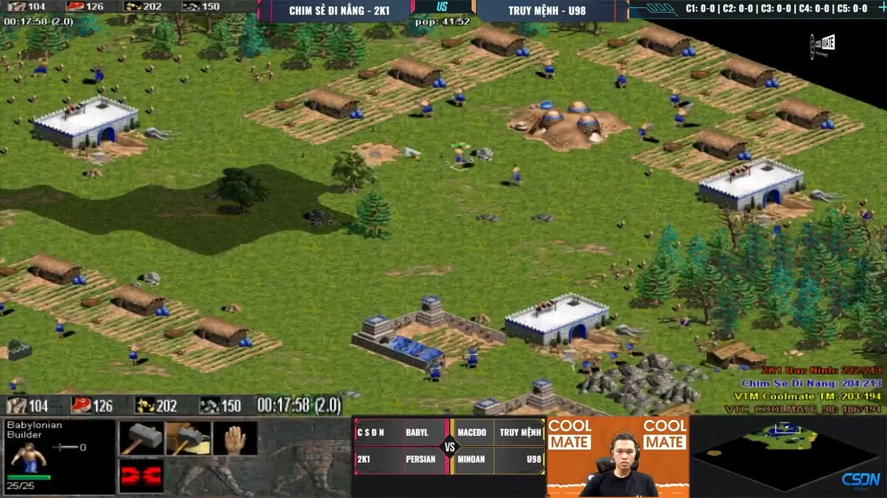 Chim Sẻ Đi Nắng - 2K1 vs U98 - Truy Mệnh | 2v2 Random | 24/05/2023 #aoe #chimsedinang