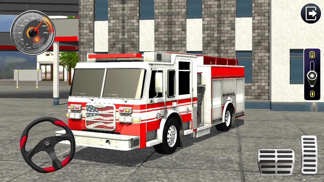 Fire Truck City Rescue Simulator - US Firefighter Truck Rescue 3D : Android Gameplay