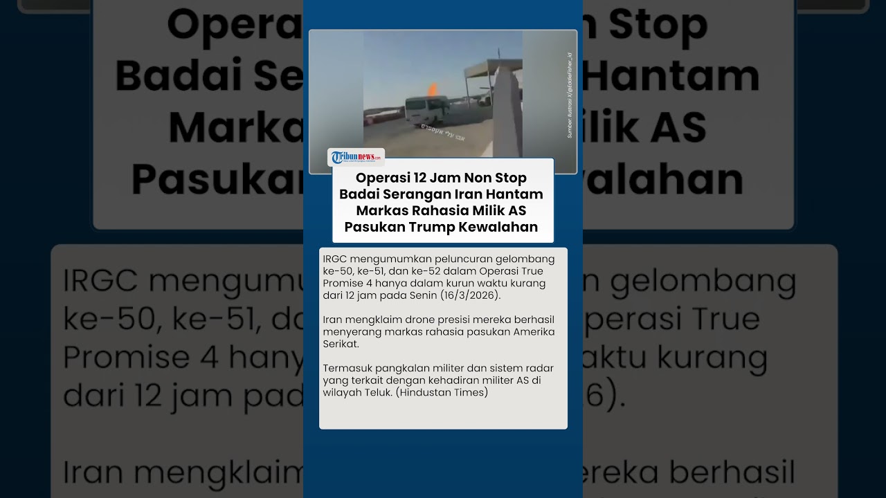 Operasi 12 Jam Non Stop! Badai Serangan Iran Hantam Markas Rahasia Milik AS Pasukan Trump Kewalahan