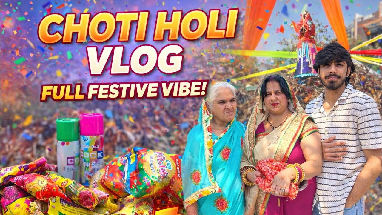 Celebrating Choti Holi with Family Full Festive Vibes🩷✨