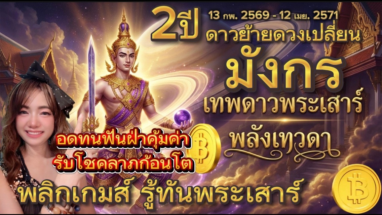 ลัคนา/ราศีมังกร♑พลิกเกมส์ รู้ทันพระเสาร์พลังเทวดา 2 ปี ดาวย้ายดวงเปลี่ยน 13 กพ. 2569 - 12 เมย. 2571