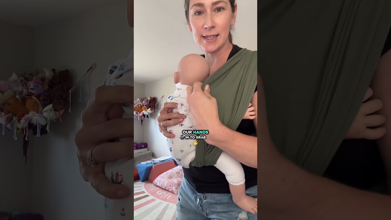 3 Most Common Mistakes When Babywearing with a Stretchy Wrap! #momtok #babywearing #newmom #newborn