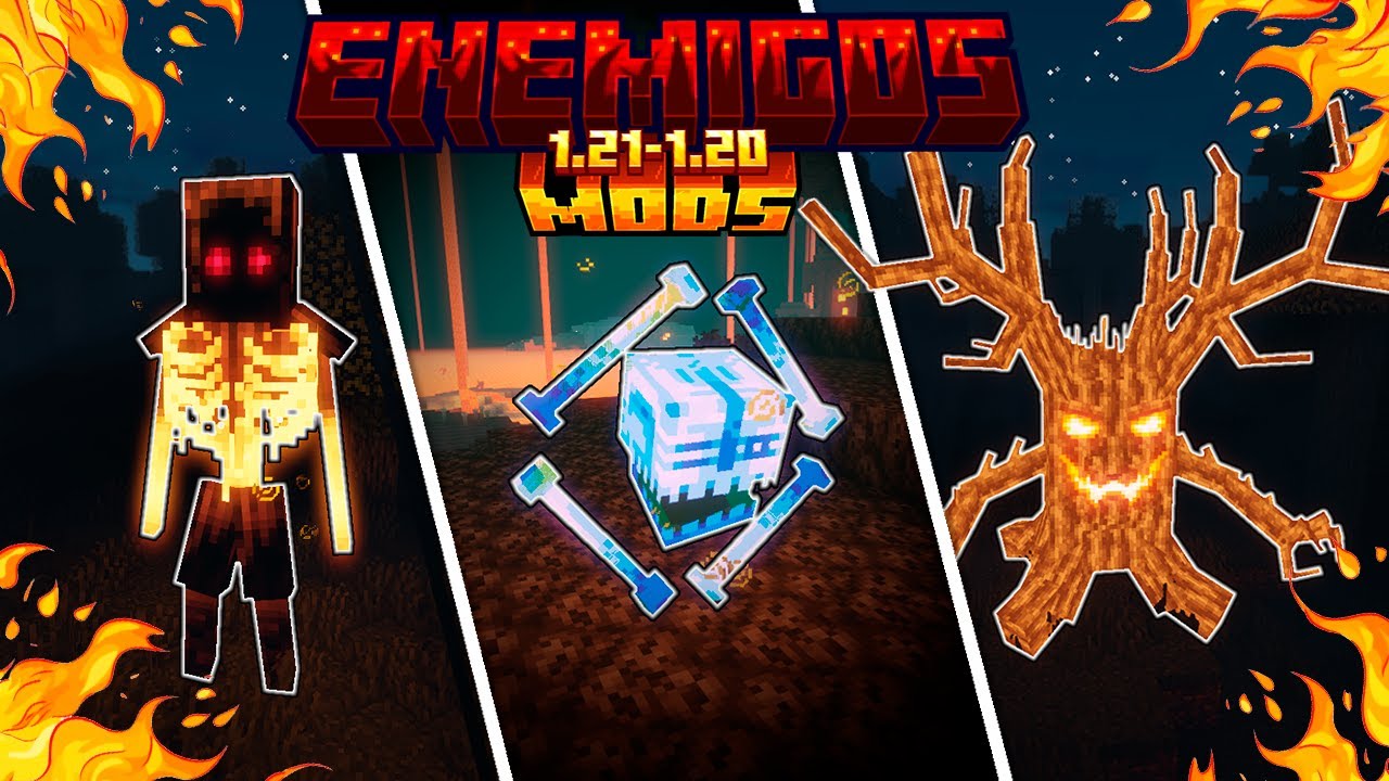 🩸 10 Mejores MODS de Enemigos [Minecraft Java 1.21-1.20] ✅