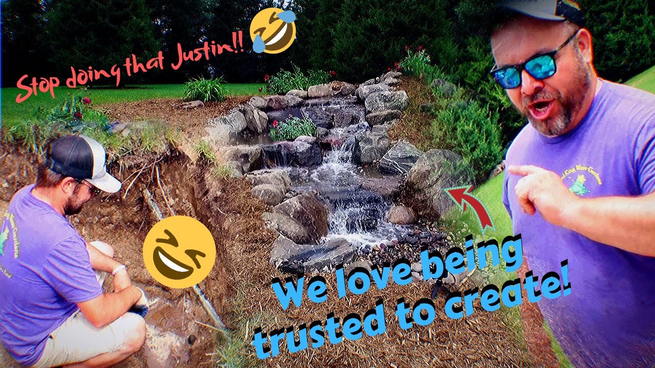 BACKYARD DISAPPEARING WATERFALL | {Large Deluxe Pondless Waterfall}