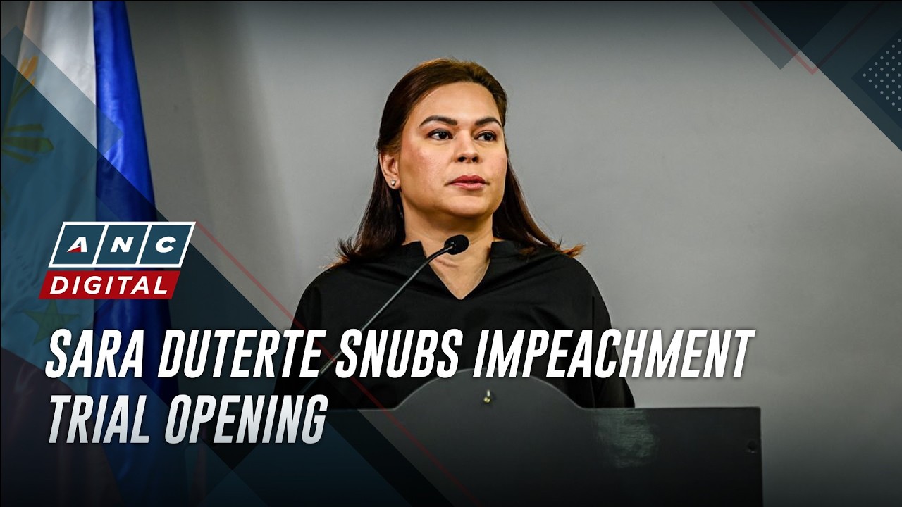 Сара Дутерте проигнорировала открытие процесса по импичменту | ANC