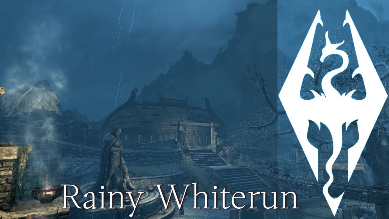 Skyrim - Music & Ambience - Rainy Whiterun  #rain  #relax #skyrim