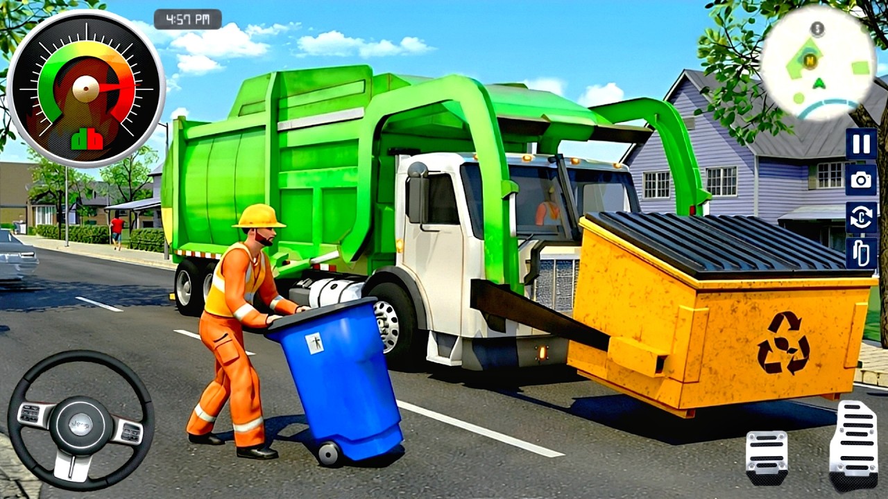 Garbage Truck Driving Simulator – City Trash Pickup & Recycling Missions - Android Gameplay