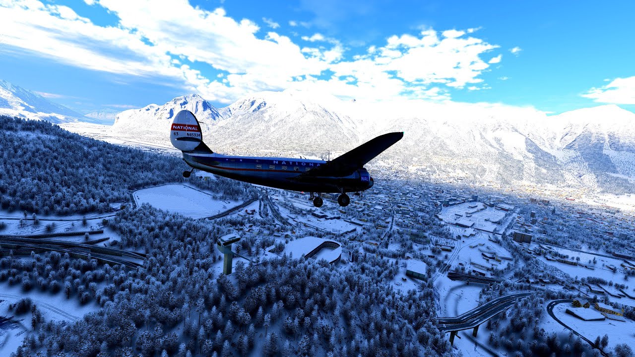 XPlane 12:  Winterflug, mit der Lockheed Martin von Füssen nach Innsbruck