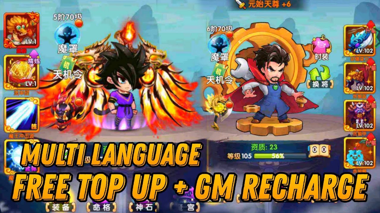 Crazy Gods English - Free Top Up + GM Recharge + Gold General + Skin & Discount 99% / X7 Game