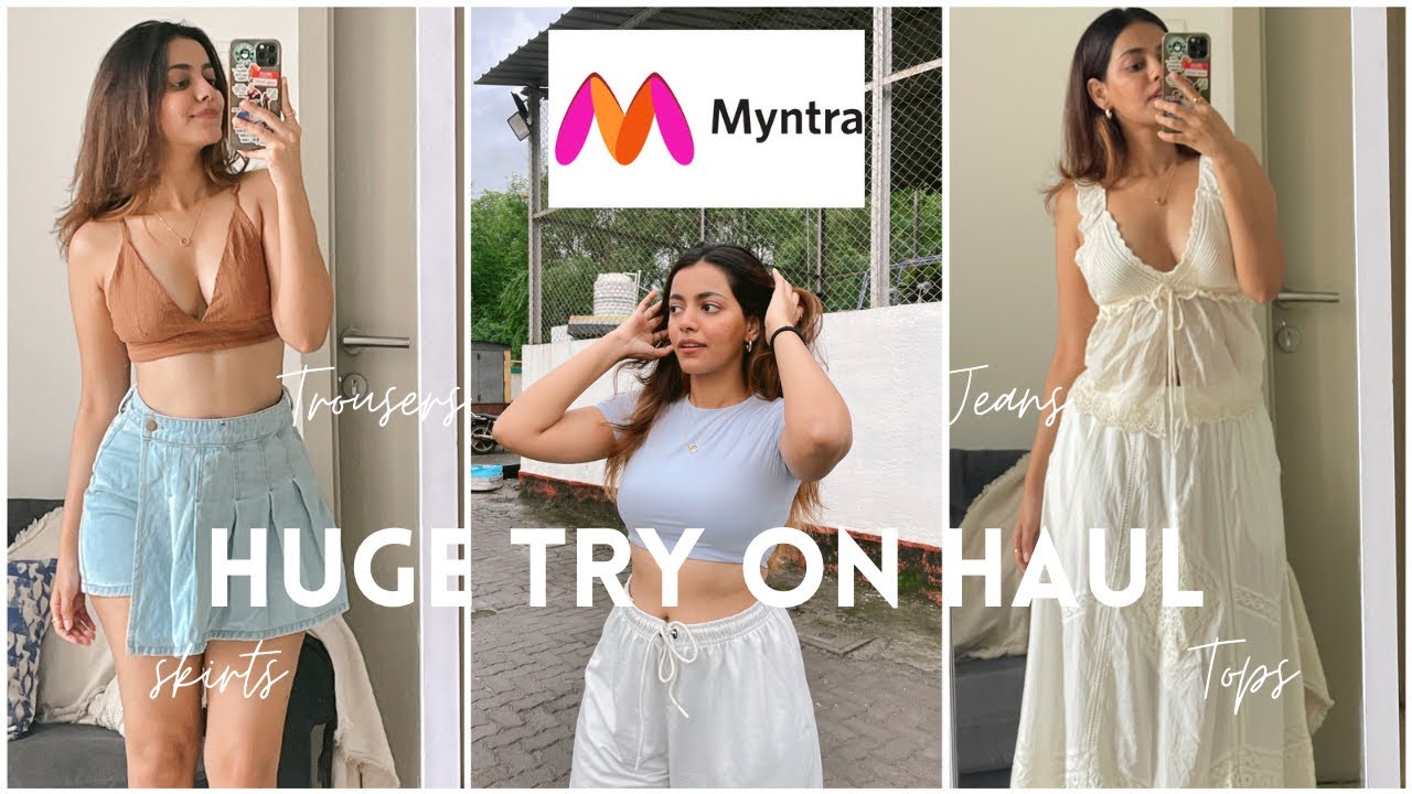 Huge Myntra try on haul 2023 | trying new brands freakins, bonkers, Sassafras, Bewakoof & more