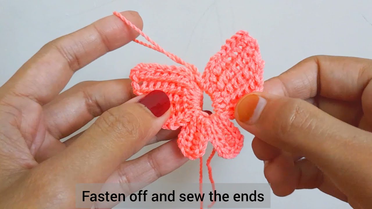 crochet for beginners/simple and easy butterfly design/Tunisian crochet butterfly 🦋