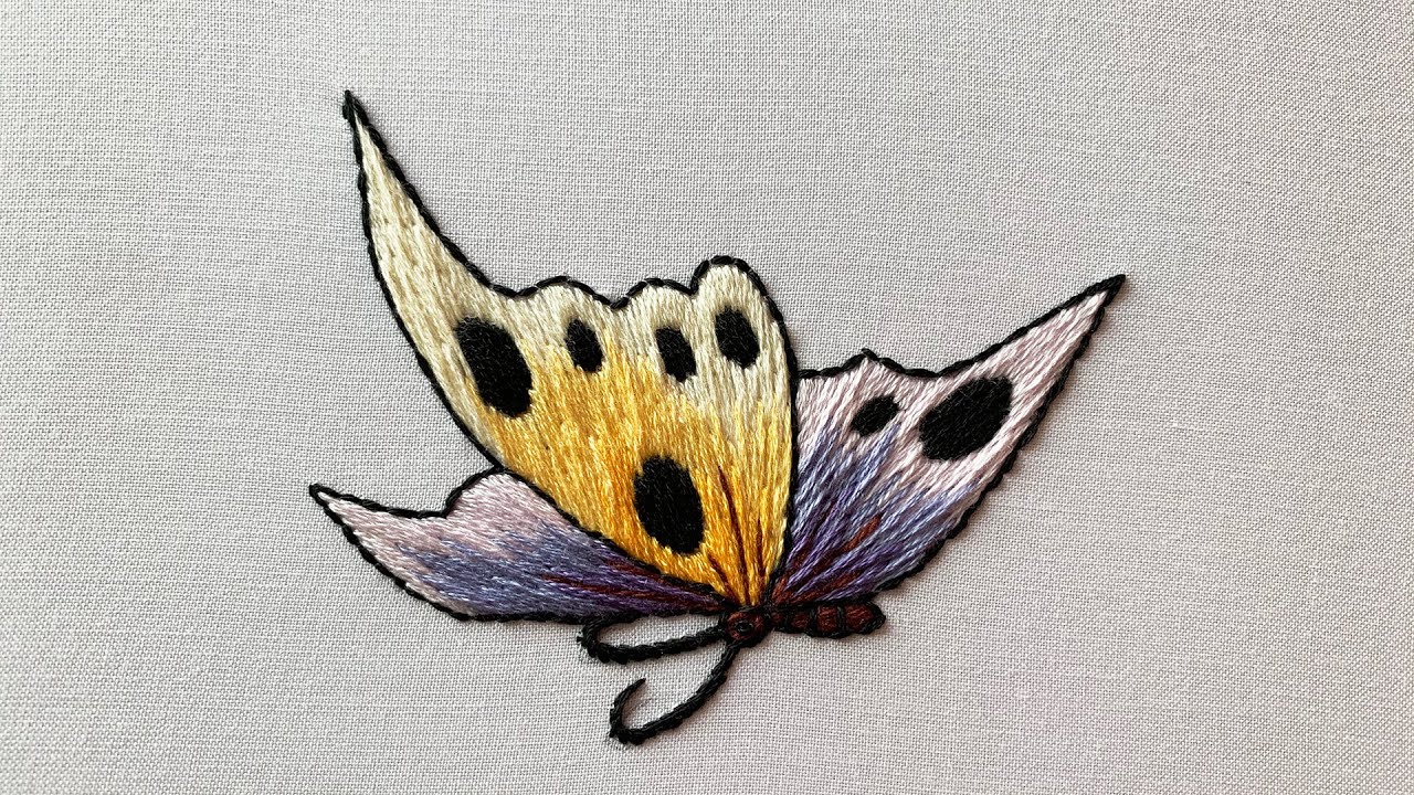bordado de mariposas | Bordado a mano para principiantes | cuadros de mariposas bordados a mano