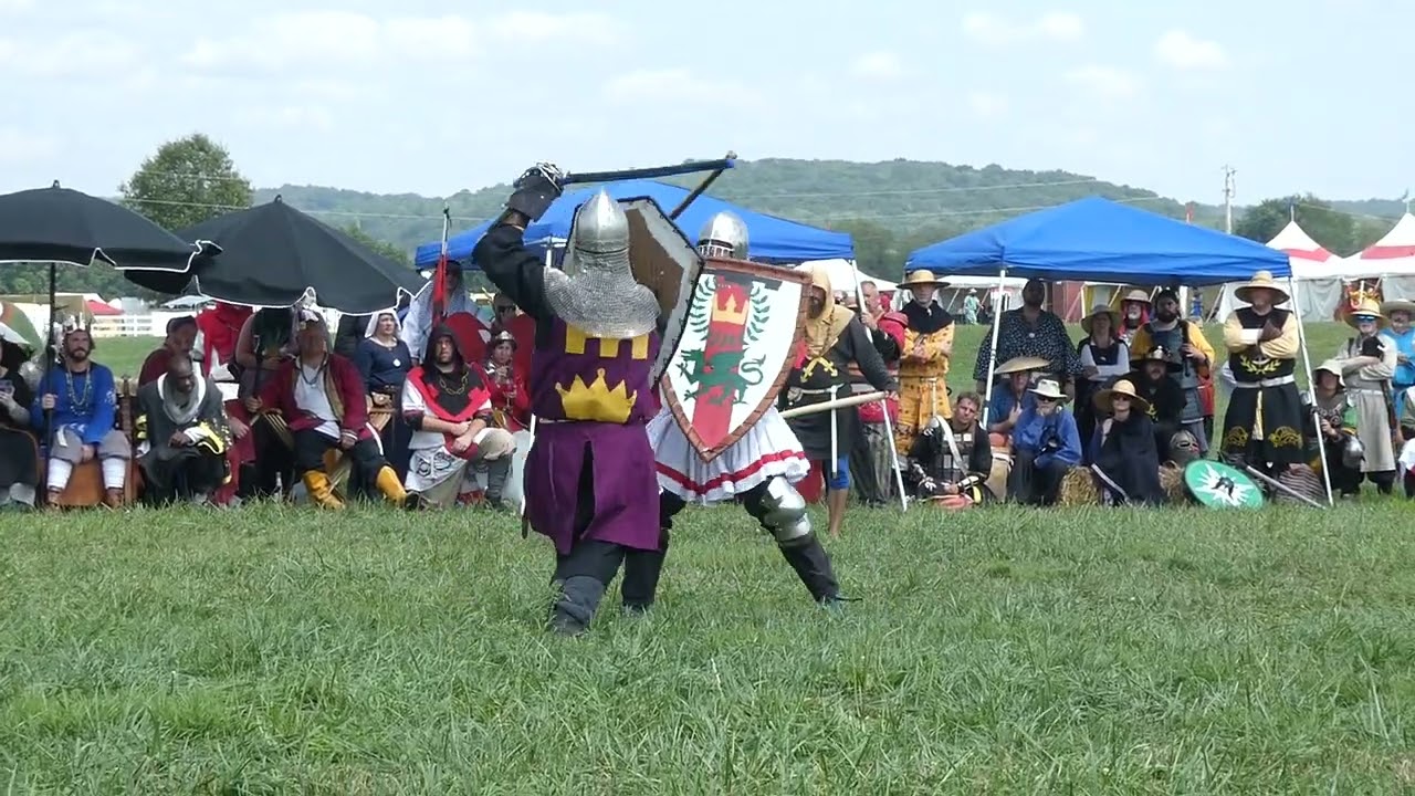 Prince Matthew vs Prince Kilian.  Pennsic 51 Herioc Champions War Point, SCA, 8.2.24