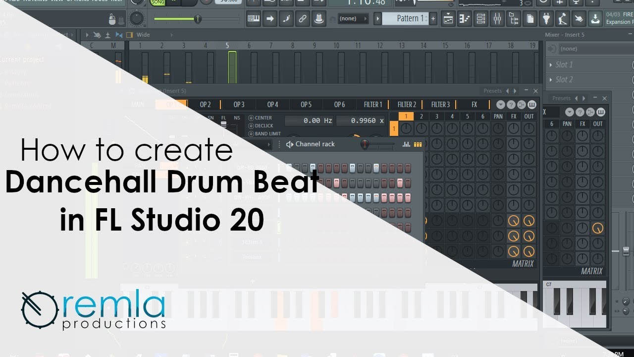 How to create a dancehall drum pattern in fl studio 20