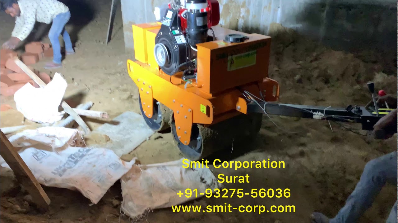 Walk Behind Double Drum Mini Vibratory Roller