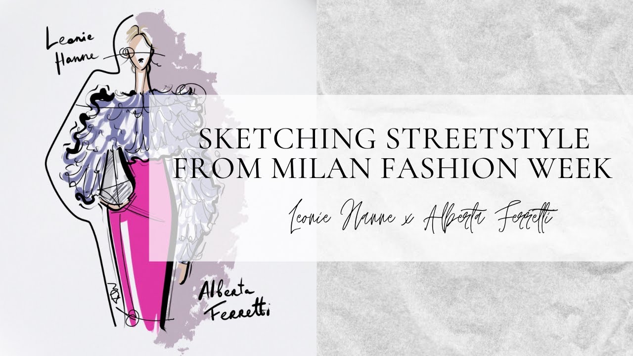 How To Sketch Street Style Illustration In Procreate / Fashion Art From MFW / Drawing on iPad