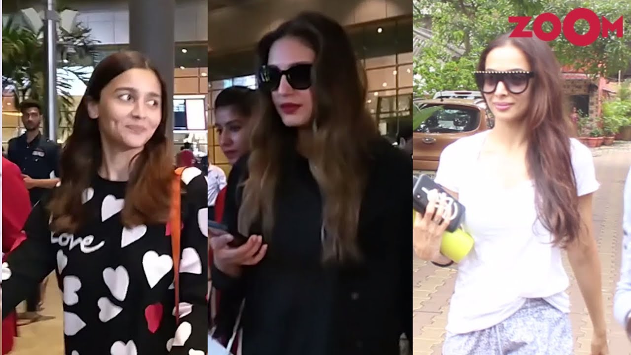Alia Bhatt and Huma Qureshi at the airport | Malaika Arora after workout session & more | Spotted