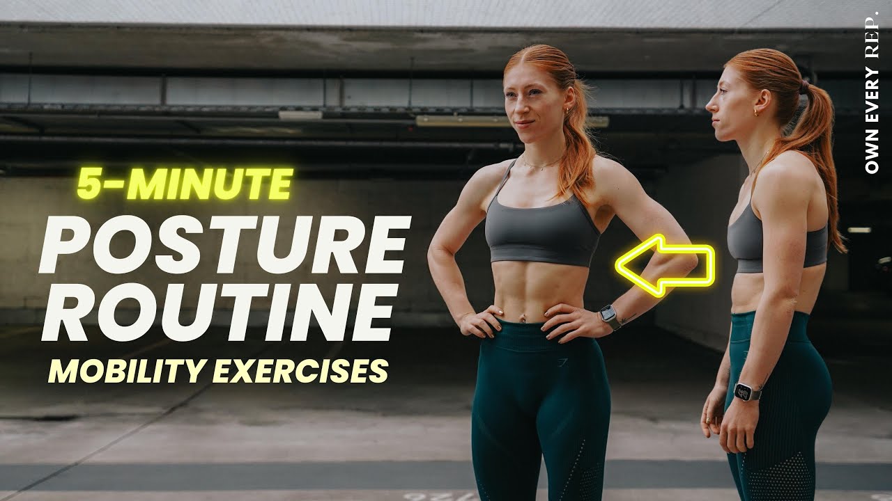 5 Min. Posture Workout | DAILY MOBILITY ROUTINE | Fix Rounded Shoulders At Home, No Talking