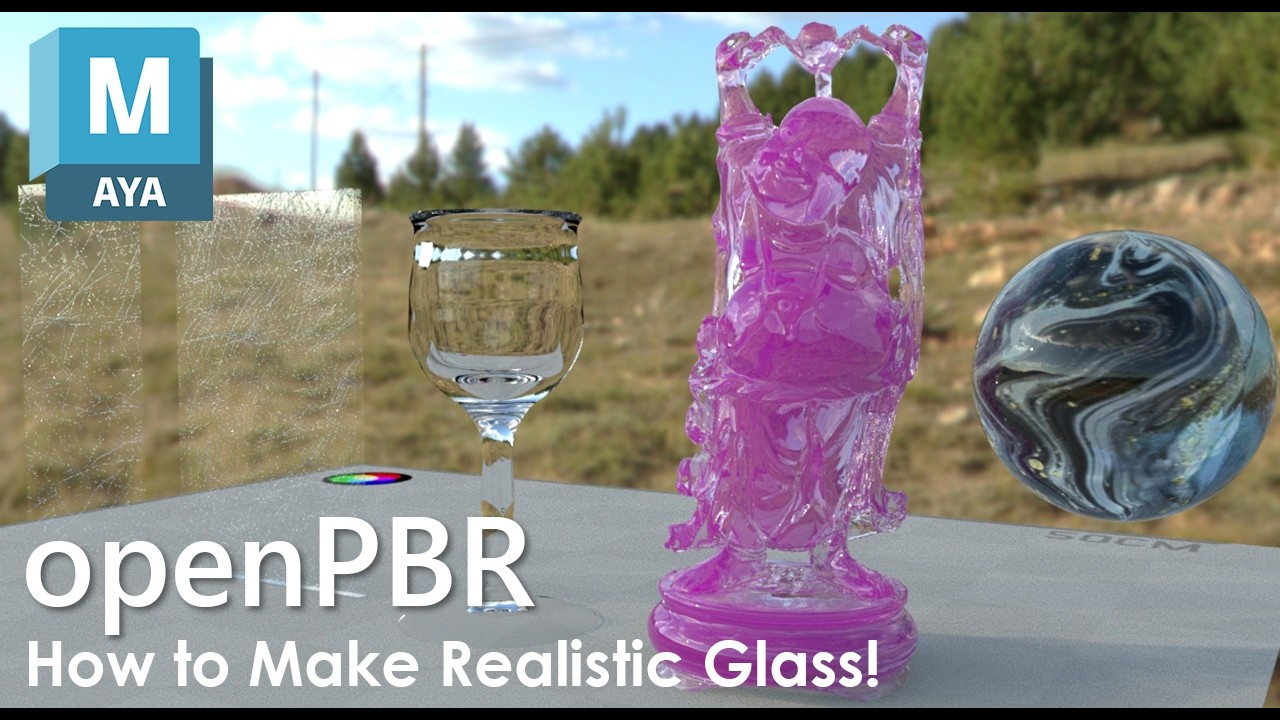 🥃Реалистичное стекло в Maya с использованием OpenPBR | Стекло, царапины, преломление света, отпеч...