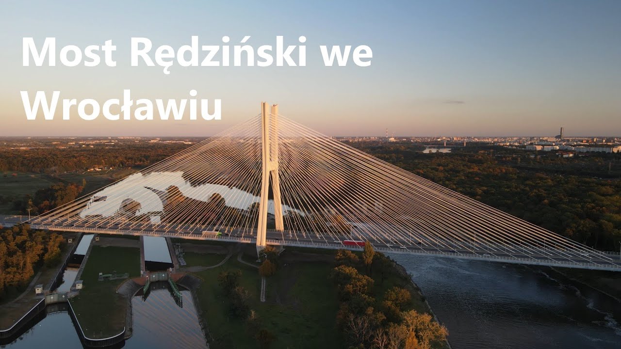Most Rędziński we Wrocławiu z lotu ptaka 4K