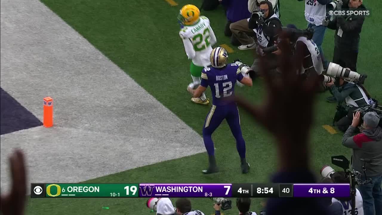 Demond Williams FIRES to Denzel Boston for the SCORE vs. Oregon | Washington Football