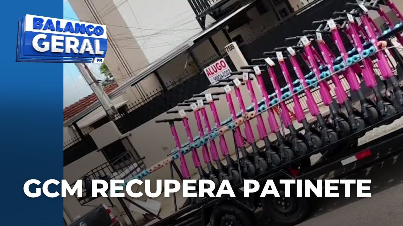 GCM recupera patinetes furtados em Maringá; alguns estavam desmontados