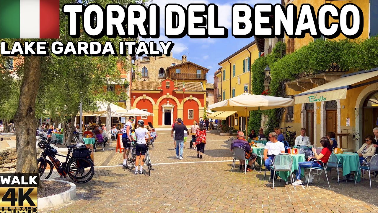 WALKING TOUR OF TORRI DEL BENACO , LAKE GARDA ITALY | MAY 2023 4K 60FPS