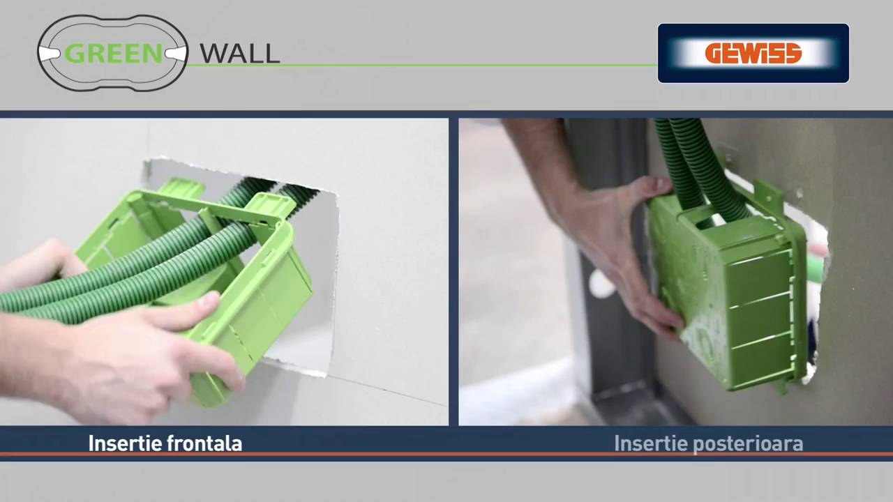GEWISS  GREEN WALL   Doze pentru pereti din gips carton