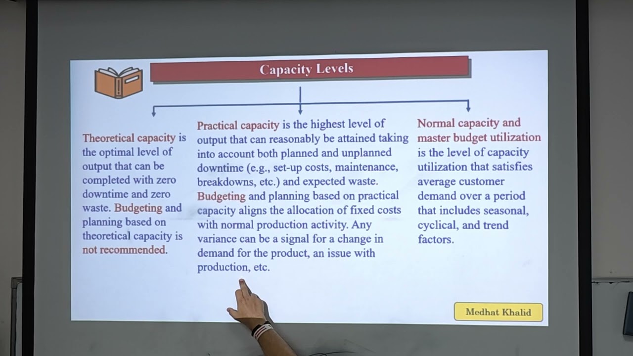 أ. مدحت خالد | CMA PART 1 - 10.3 Capacity Management